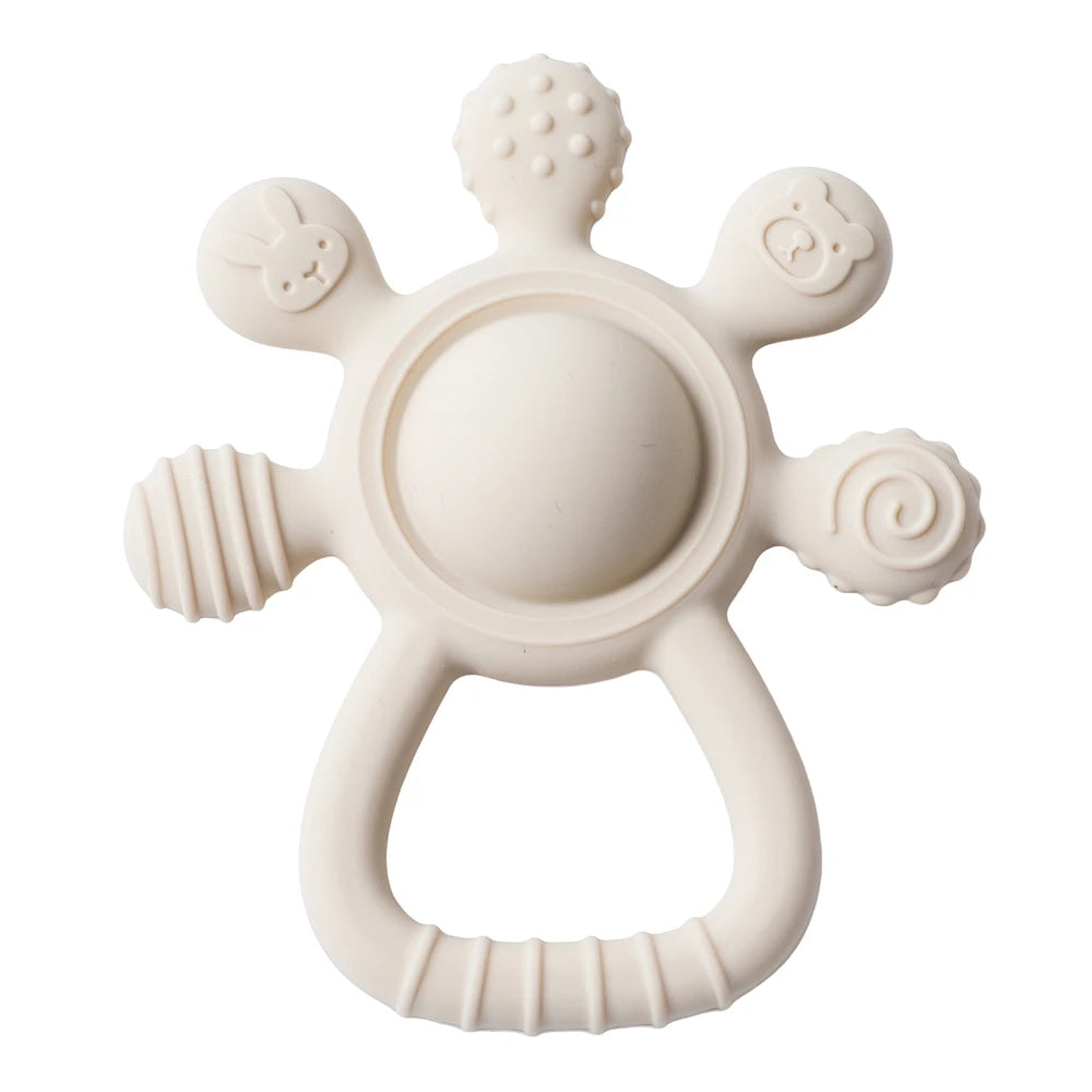 Silicone Teether Rattle & Sensory Toy