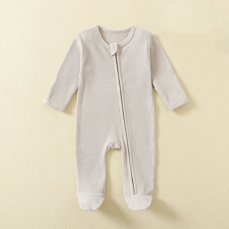 Organic Cotton Baby Rompers Long-Sleeve Pyjamas Sleep Suits Onesie