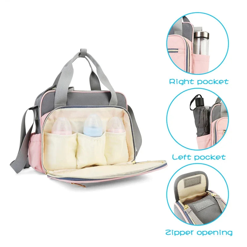 Messenger Diaper Bag - Spacious & Lightweight