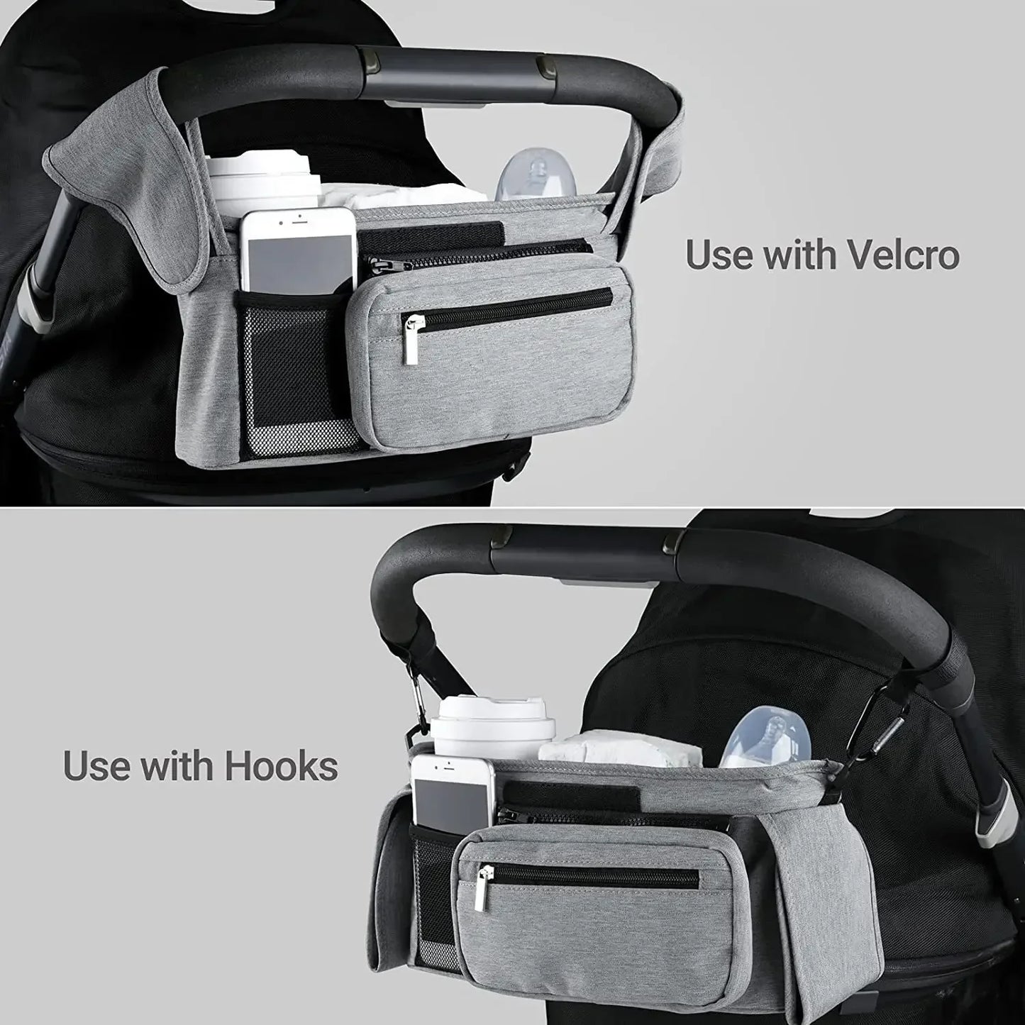 Stroller Caddy Phone and Bottle Holder Accessories