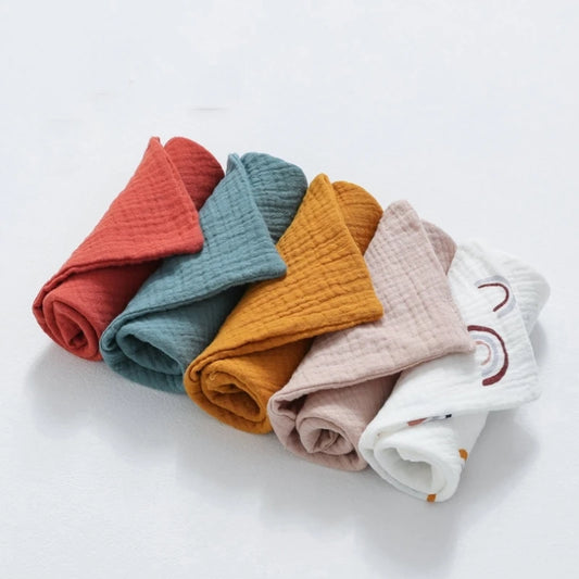 Cotton Square Burp Cloth 5-Piece Set