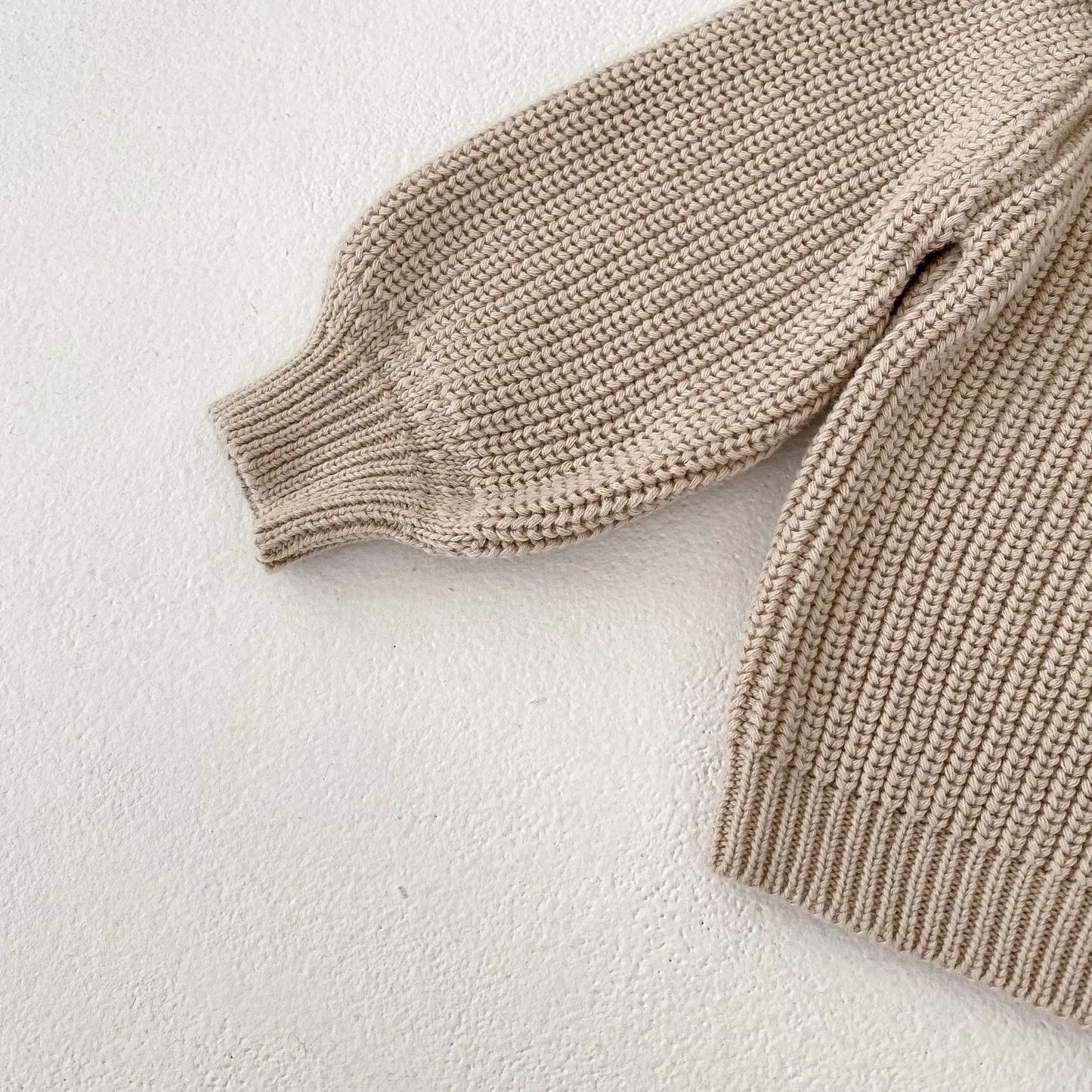 Soft 100% Cotton Ruffle Collar Knitted Button Cardigan