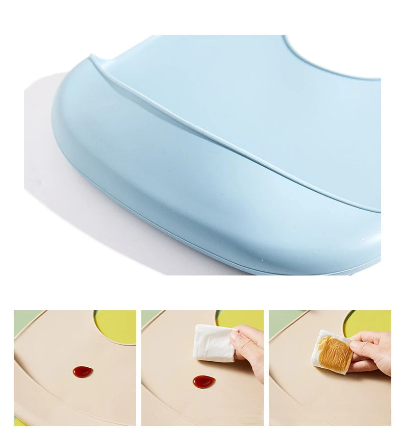 Adjustable Waterproof Silicone Baby Bib