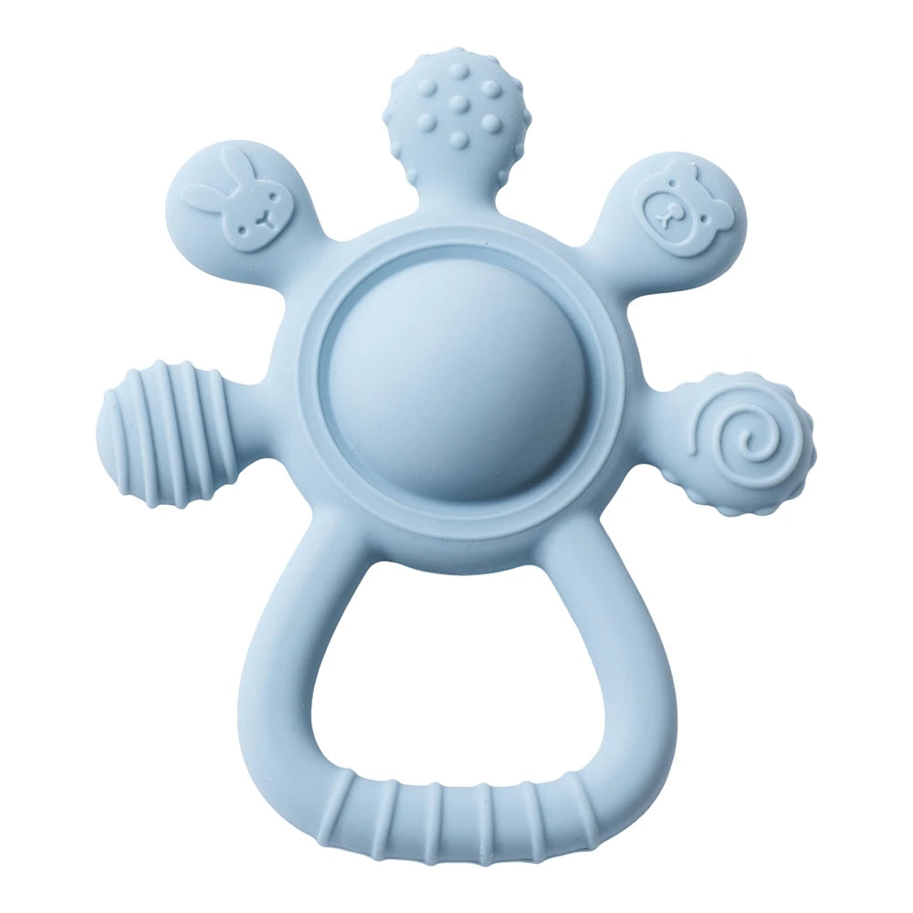 Silicone Teether Rattle & Sensory Toy