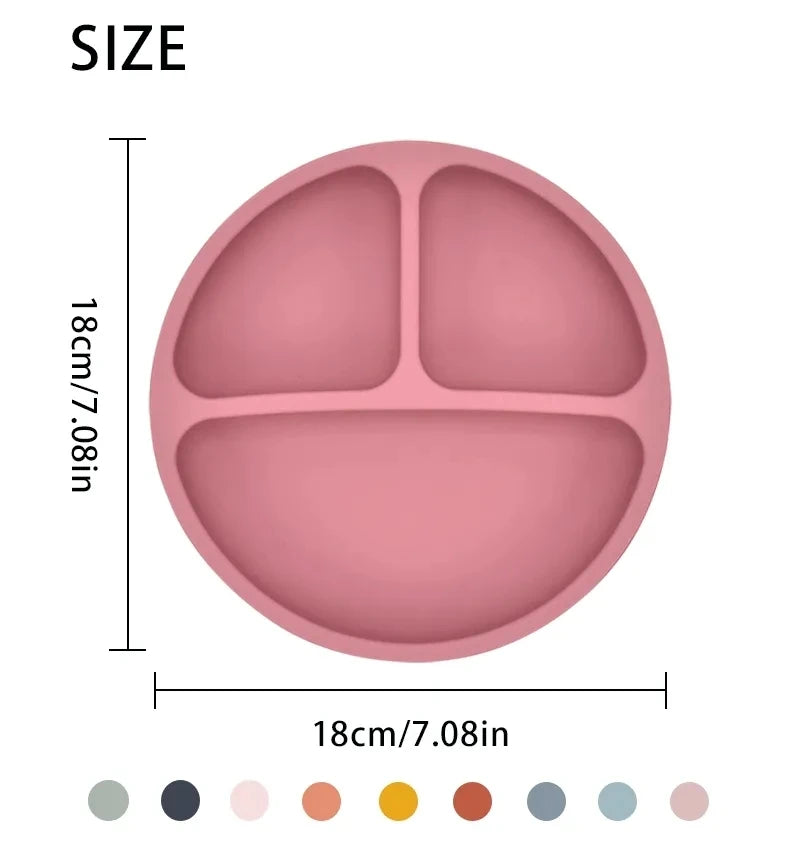 Silicone Baby Dinnerware 3 Piece Set – Suction, Safe, Non-Toxic, Easy to Clean