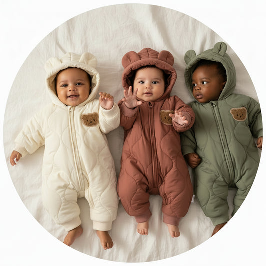 Infant Outwear Winter Fur Lining Rompers Jumpsuit