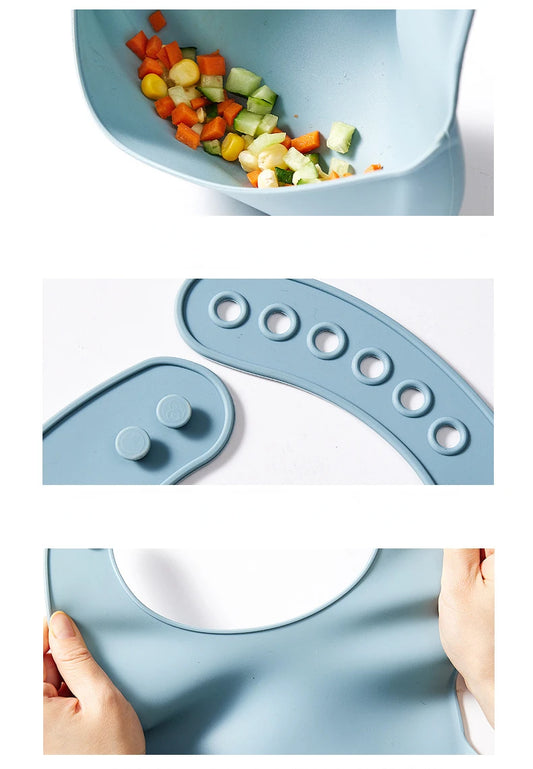 Adjustable Waterproof Silicone Baby Bib