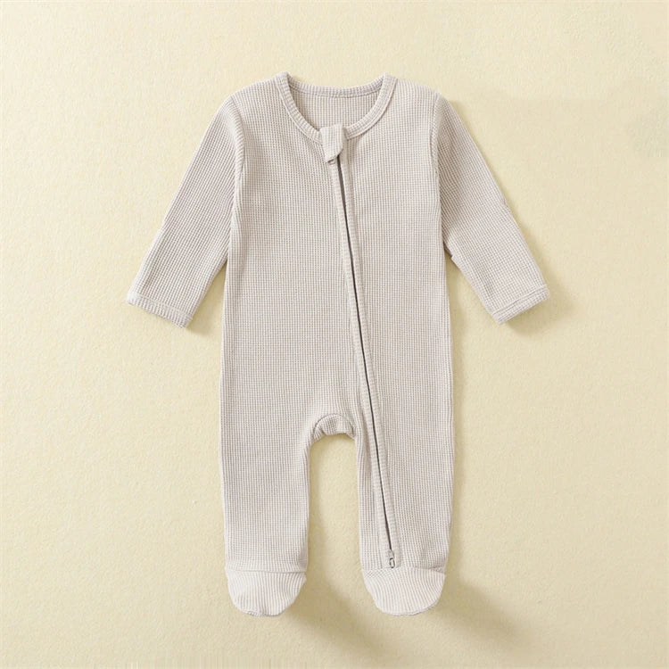 Organic Cotton Baby Rompers Long-Sleeve Pyjamas Sleep Suits Onesie