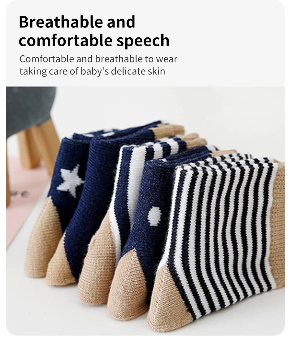 5 Pairs Ankle Toddler Socks Cotton Kids Socks – Soft & Durable