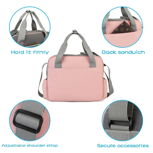 Messenger Diaper Bag - Spacious & Lightweight