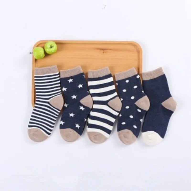 5 Pairs Ankle Toddler Socks Cotton Kids Socks – Soft & Durable