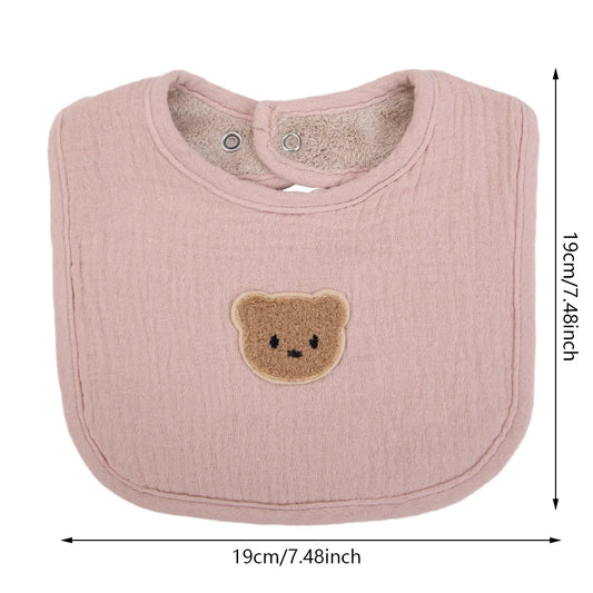Muslin Cotton U-Absorbent Linen Baby Bib – Adorable Animal Print