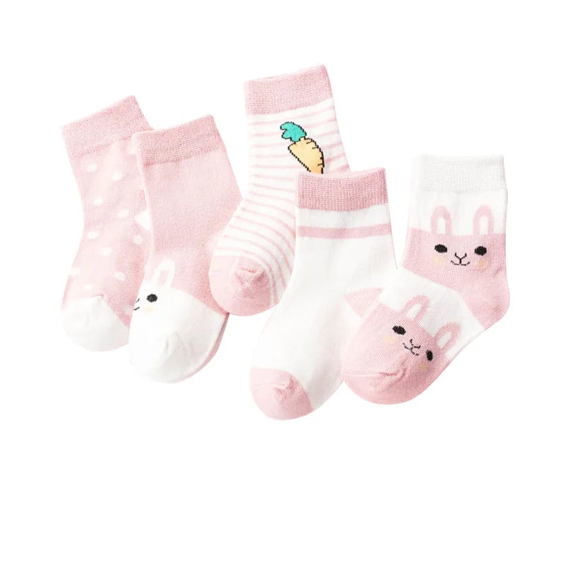 5 Pairs Ankle Toddler Socks Cotton Kids Socks – Soft & Durable
