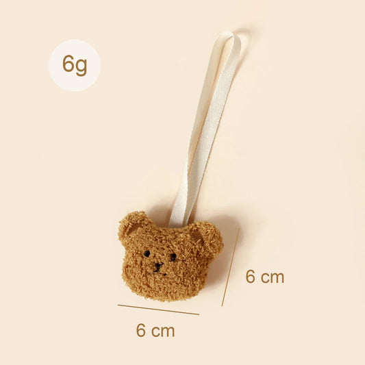 Baby Teddy Velvet Pacifier Clip