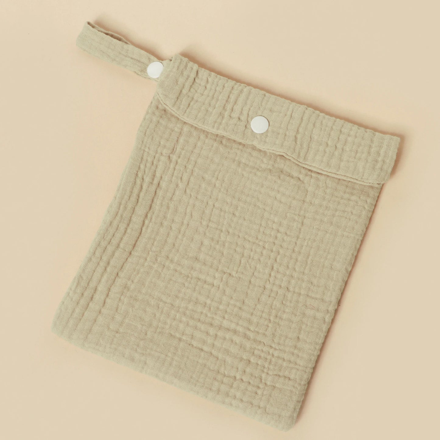 100% Cotton Foldable Single Pocket Diaper Storage Bag
