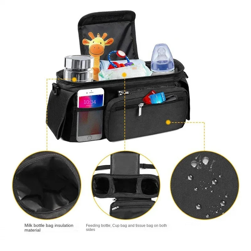 Stroller Caddy Phone and Bottle Holder Accessories