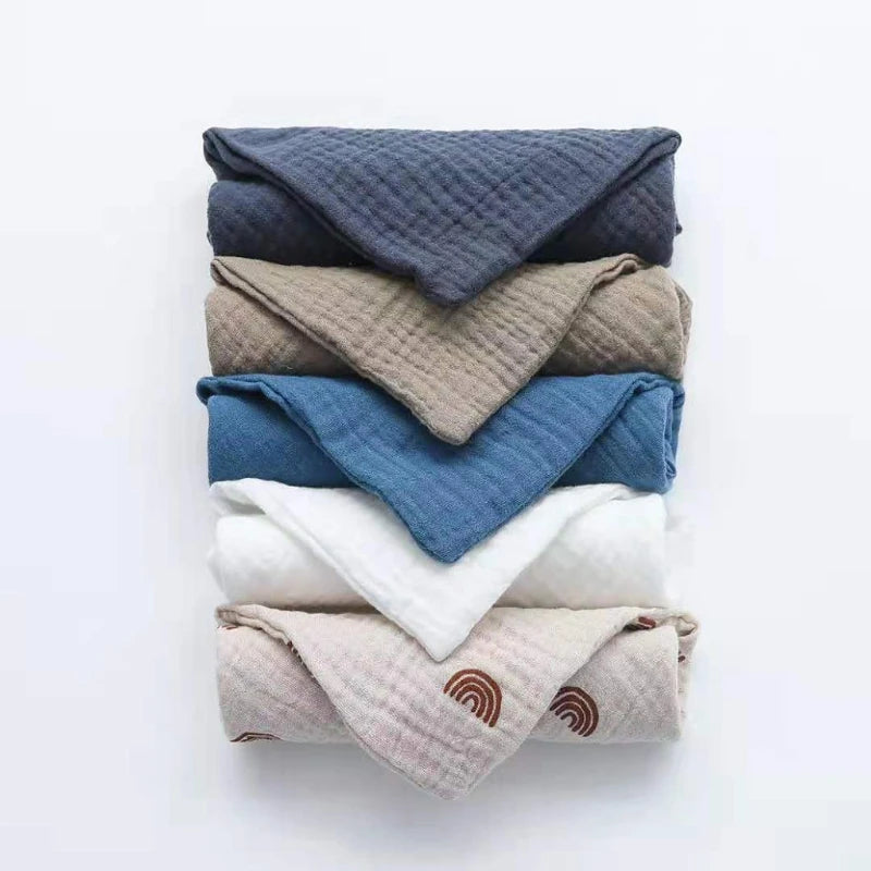 Cotton Square Burp Cloth 5-Piece Set
