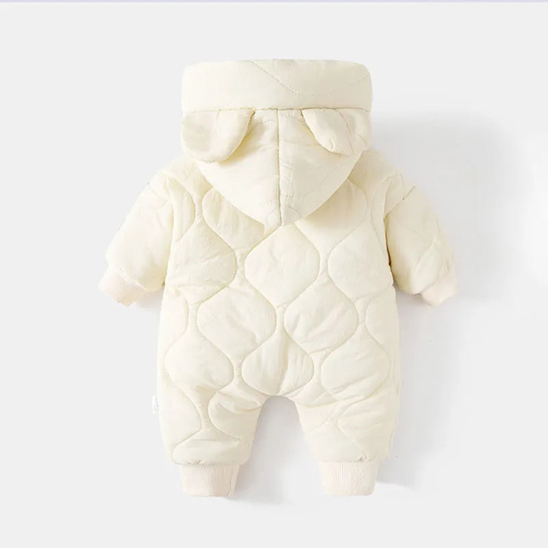 Infant Outwear Winter Fur Lining Rompers Jumpsuit