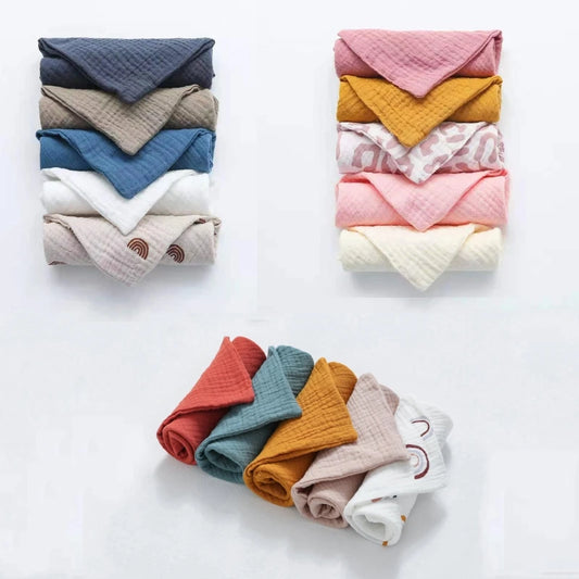 Cotton Square Burp Cloth 5-Piece Set