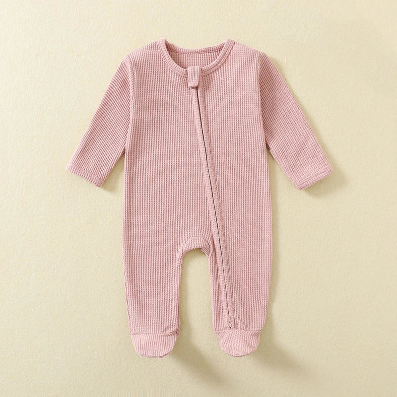 Organic Cotton Baby Rompers Long-Sleeve Pyjamas Sleep Suits Onesie