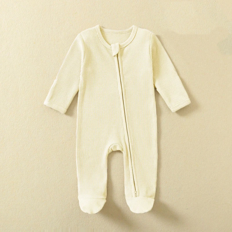Organic Cotton Baby Rompers Long-Sleeve Pyjamas Sleep Suits Onesie