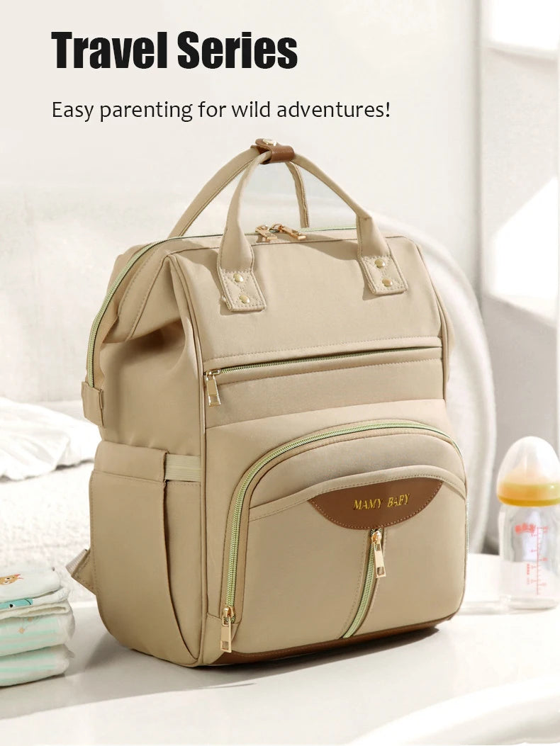 Multifunctional Waterproof Backpack Diaper Bag