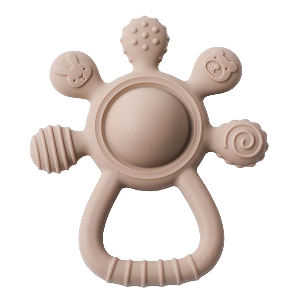 Silicone Teether Rattle & Sensory Toy