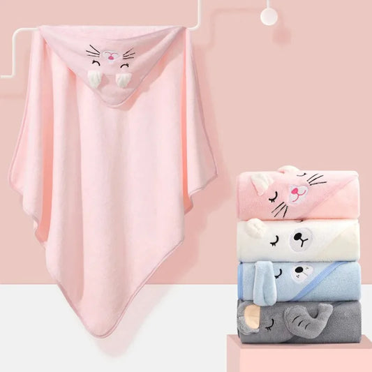 Soft Baby Hooded Animal Bath Towel
