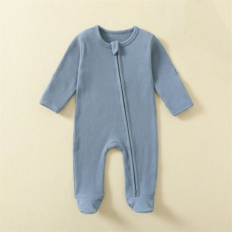 Organic Cotton Baby Rompers Long-Sleeve Pyjamas Sleep Suits Onesie