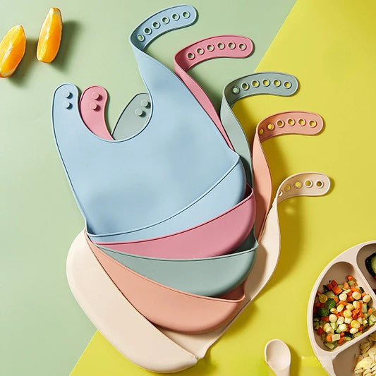 Adjustable Waterproof Silicone Baby Bib