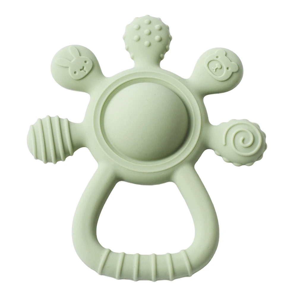 Silicone Teether Rattle & Sensory Toy