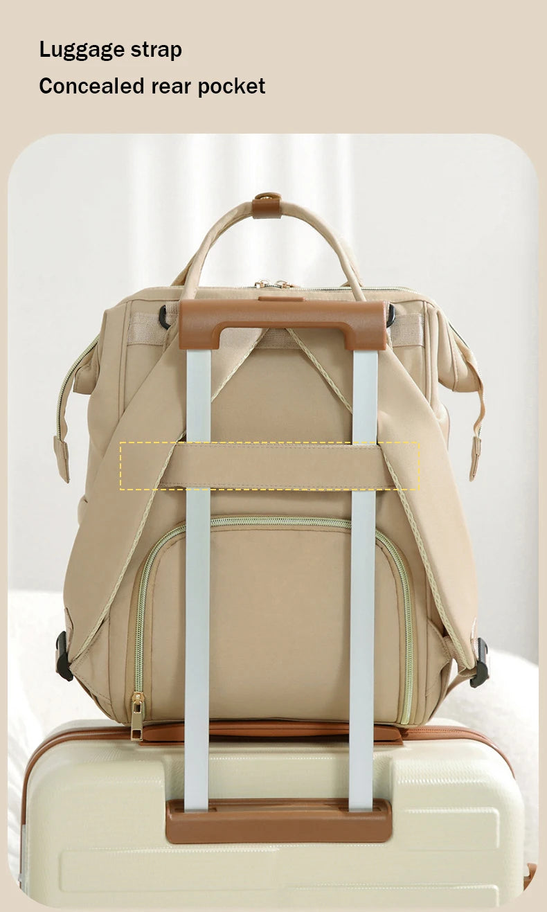 Multifunctional Waterproof Backpack Diaper Bag