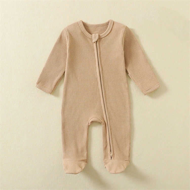 Organic Cotton Baby Rompers Long-Sleeve Pyjamas Sleep Suits Onesie