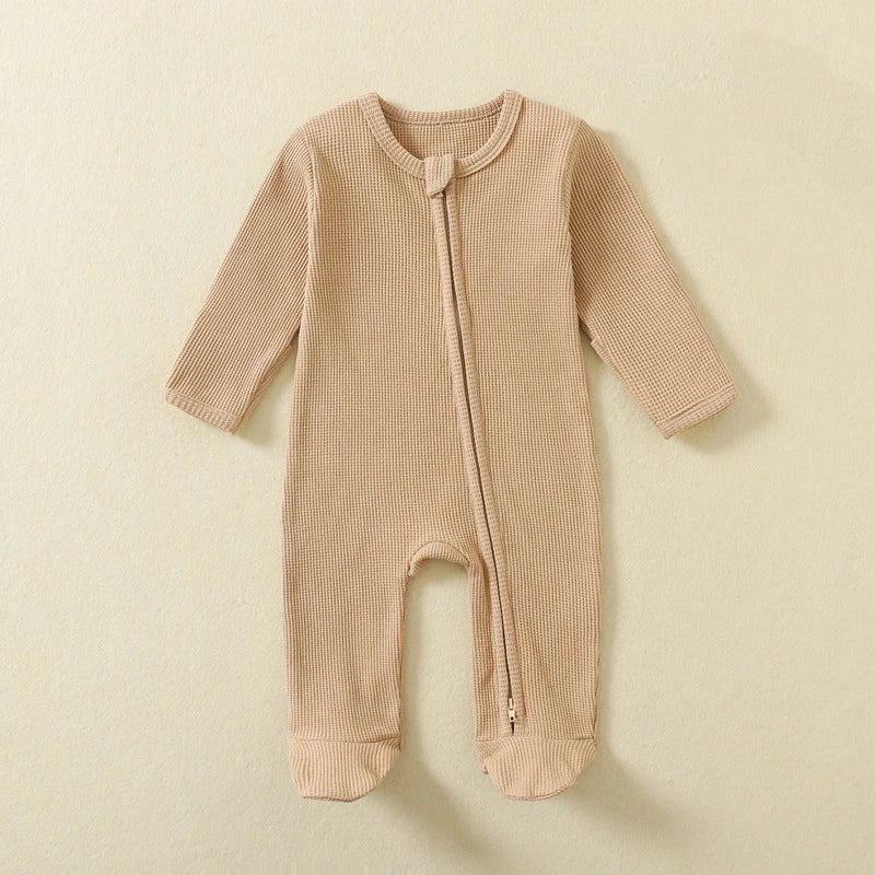 Organic Cotton Baby Rompers Long-Sleeve Pyjamas Sleep Suits Onesie