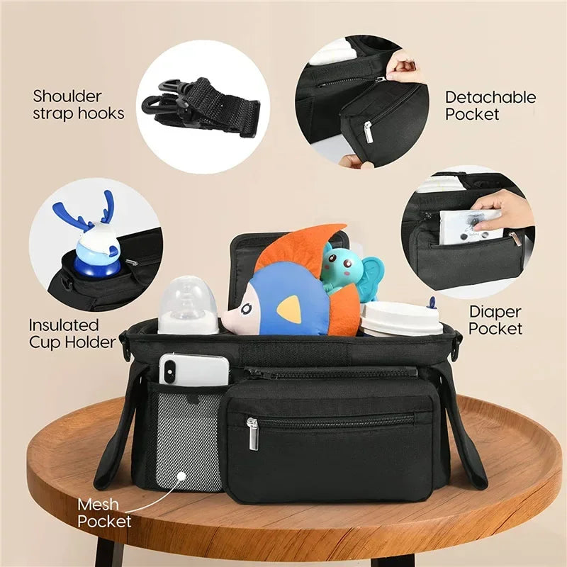 Stroller Caddy Phone and Bottle Holder Accessories