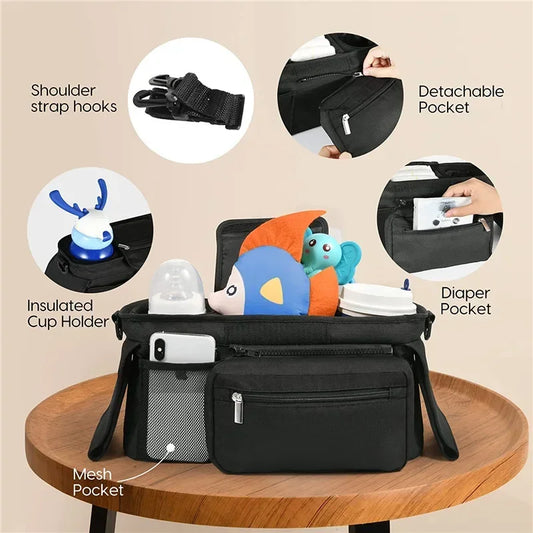 Stroller Caddy Phone and Bottle Holder Accessories