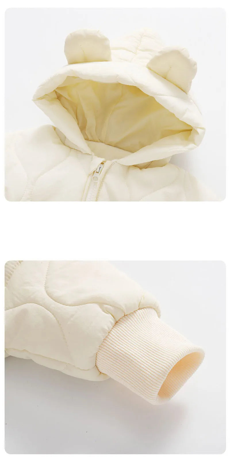 Infant Outwear Winter Fur Lining Rompers Jumpsuit
