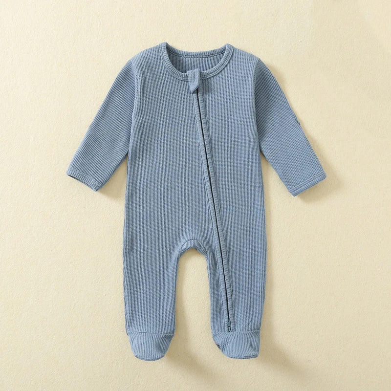 Organic Cotton Baby Rompers Long-Sleeve Pyjamas Sleep Suits Onesie