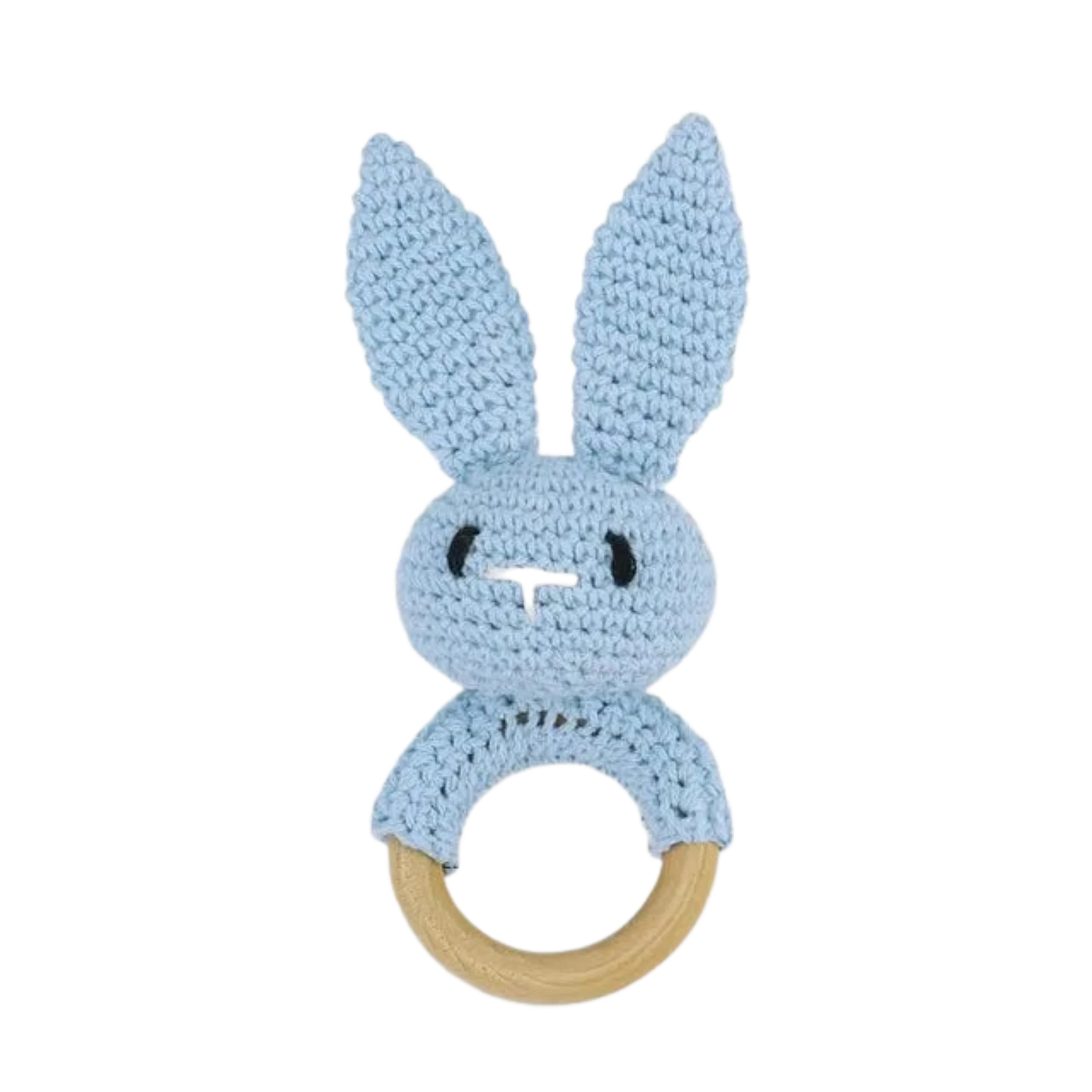 Wooden & Crochet Animal Rattle Toy