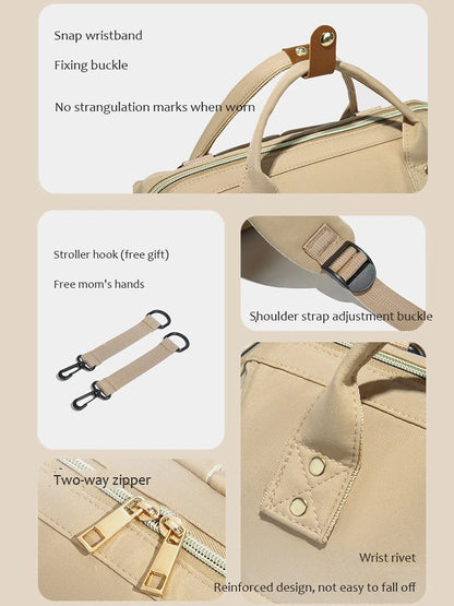 Multifunctional Waterproof Backpack Diaper Bag