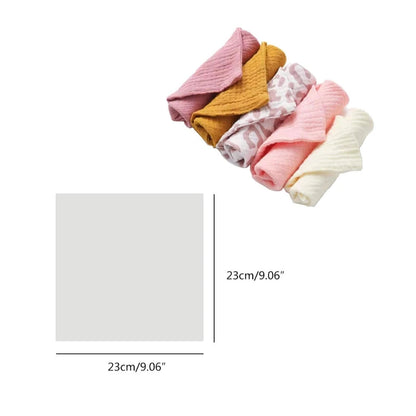 Cotton Square Burp Cloth 5-Piece Set