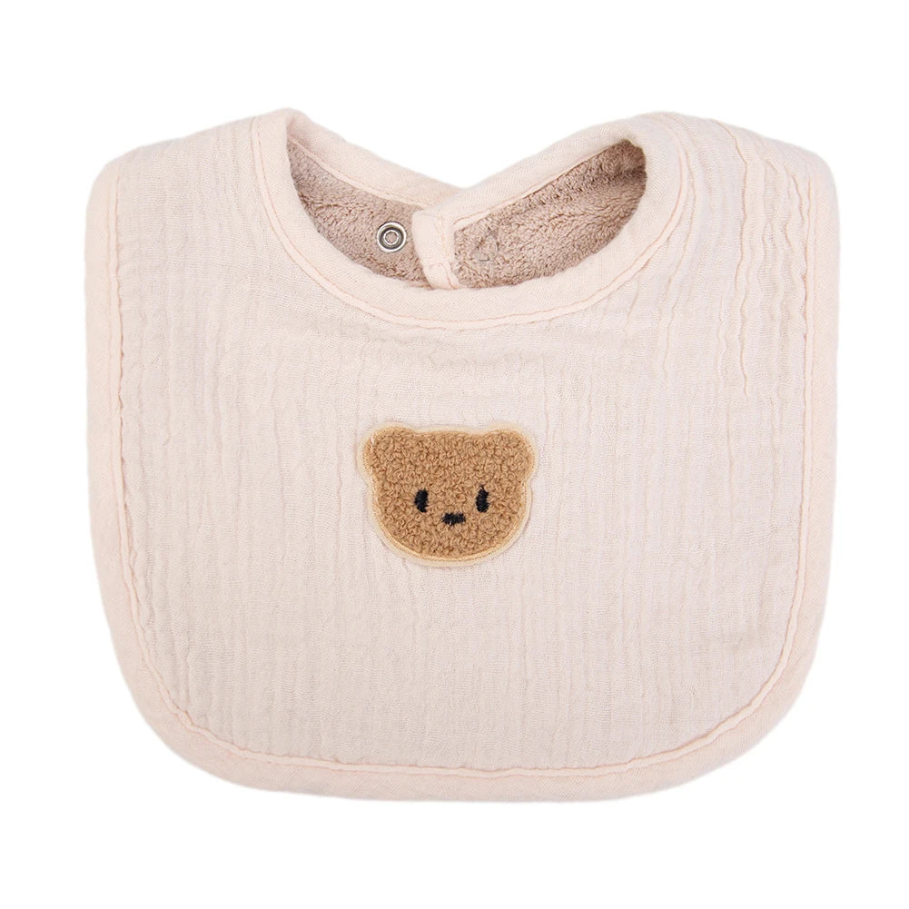 Muslin Cotton U-Absorbent Linen Baby Bib – Adorable Animal Print