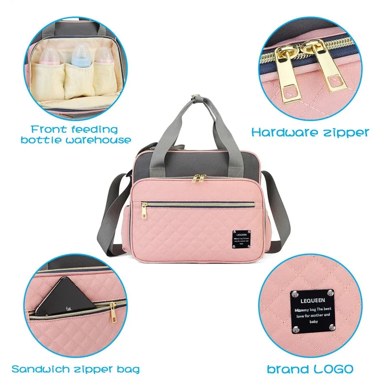 Messenger Diaper Bag - Spacious & Lightweight