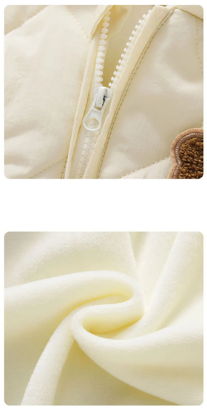 ﻿Infant Outwear Winter Fur Lining Rompers Jumpsuit