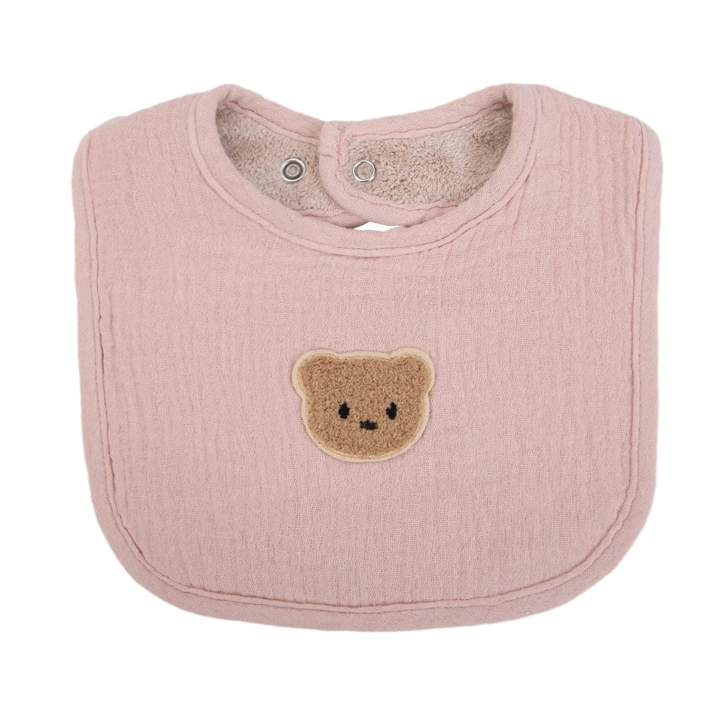 Muslin Cotton U-Absorbent Linen Baby Bib – Adorable Animal Print