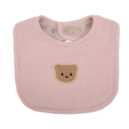 Muslin Cotton U-Absorbent Linen Baby Bib – Adorable Animal Print