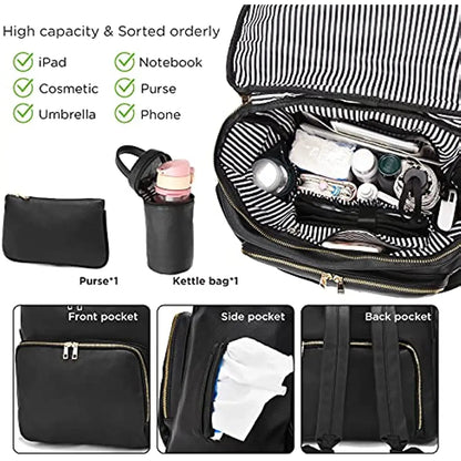 Leather Diaper Bag Backpack – With Accessories