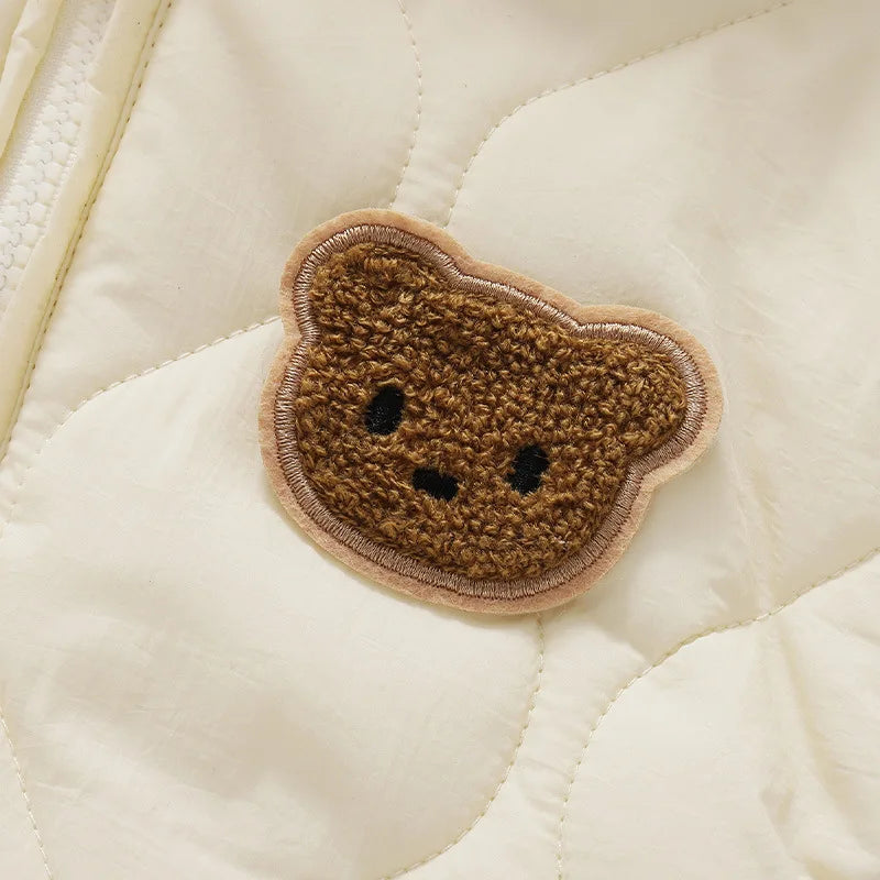 ﻿Infant Outwear Winter Fur Lining Rompers Jumpsuit