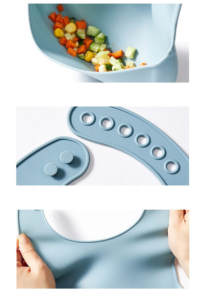 Adjustable Waterproof Silicone Baby Bib