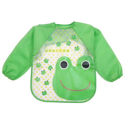 Full Sleeve Waterproof Cartoon Baby Bib – Cute, Easy-Clean, and Comfortable